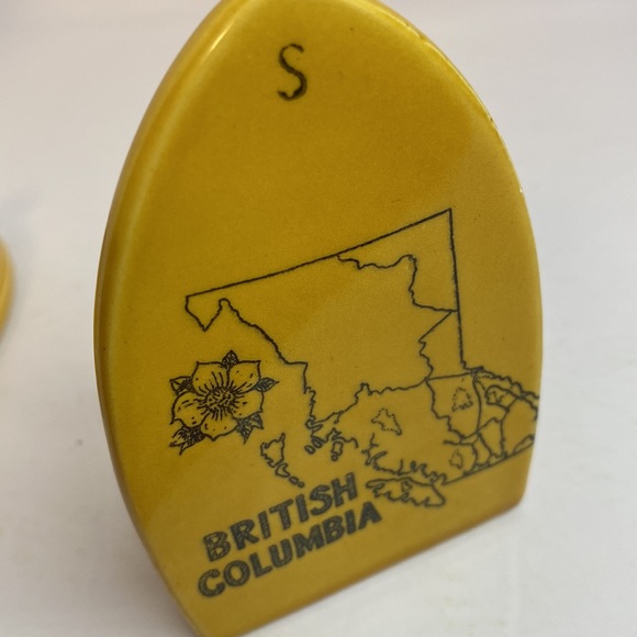 Vintage Salt and Pepper Shakers Irons British Columbia Souvenir 4” tall - Picture 8 of 11